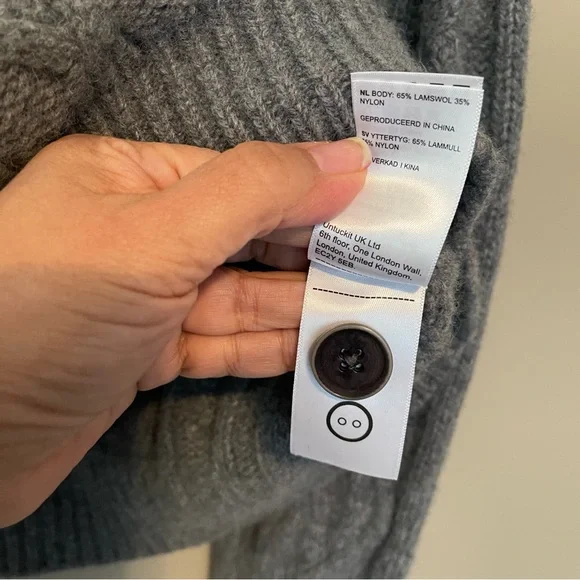 UNTUCKit Cable knit Men’s Button Down Cardigan Sweater, XL, UGC - Picture 4 of 11